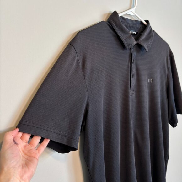 Travis Mathew Size M Performance Golf Polo Dark Gray Business Casual Classic Fit - Picture 5 of 10